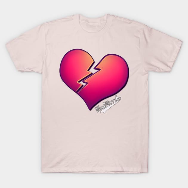 Broken Heart T-Shirt by MadMorph